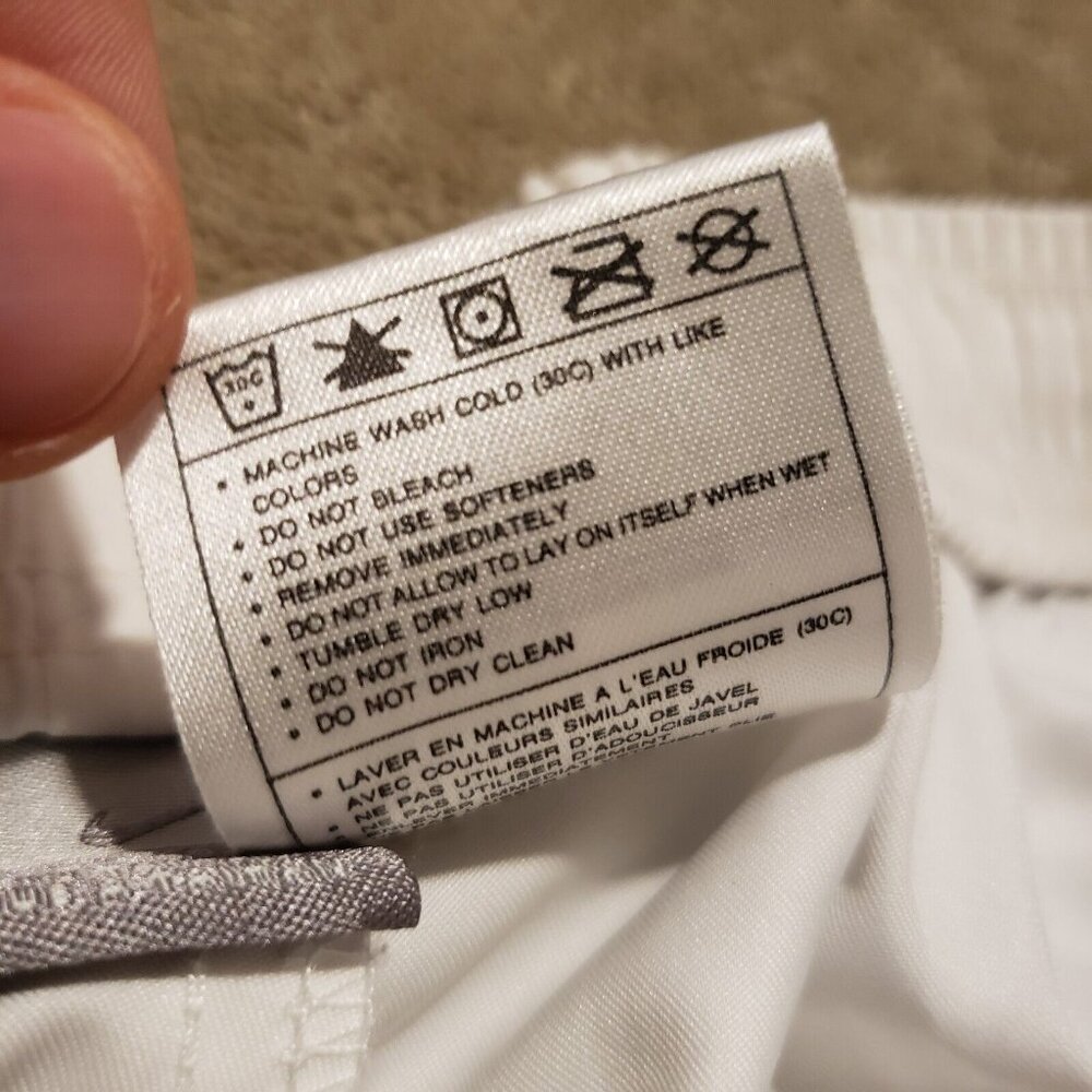 Vintage Nike Striped Cropped Track Pants Women's Small S White Y2K Athliesure - Picture 10 of 13